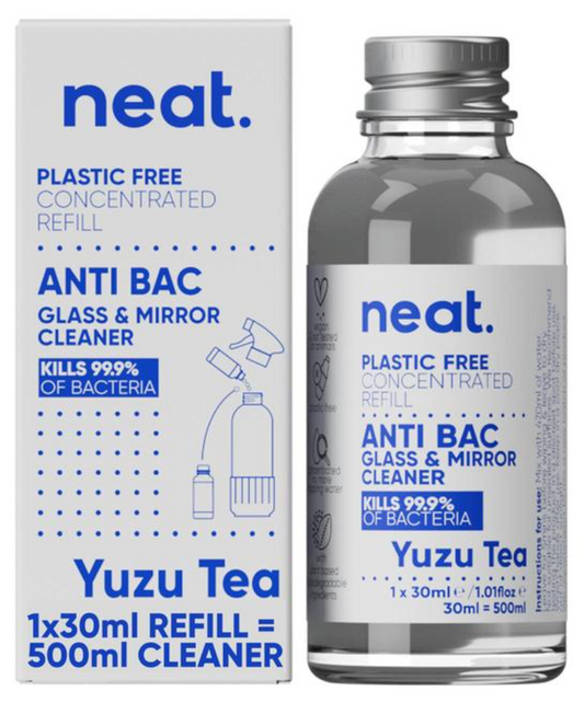 Neat Antibacterial Glass & Mirror Cleaner- Plastic Free Refill (Yuzu Tea)